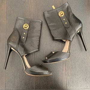 Michael Kors Open Toe Heels Wrapped Ankle Booties